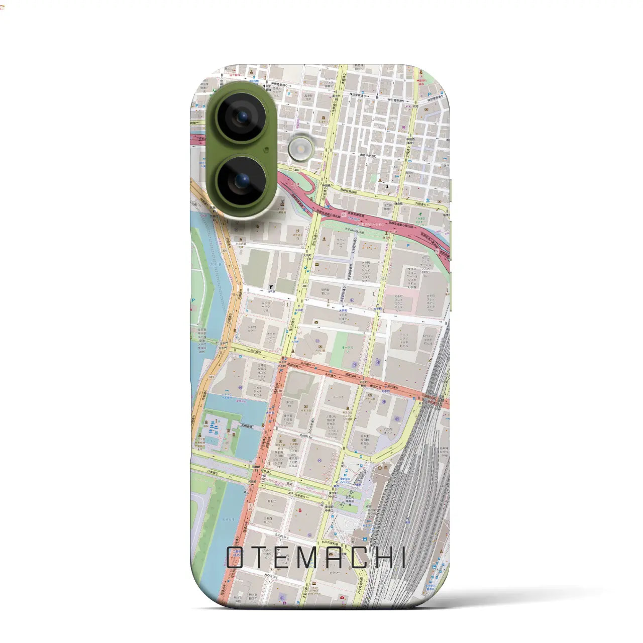 【大手町（東京都）】地図柄iPhoneケース（バックカバータイプ）