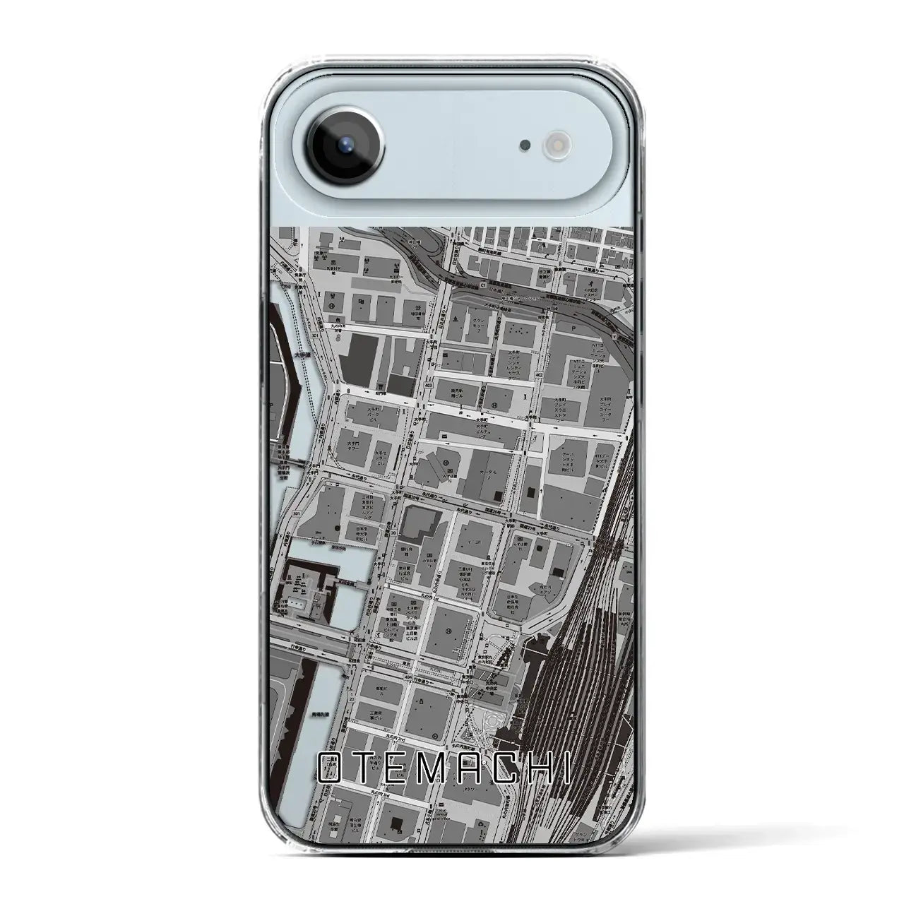 【大手町（東京都）】地図柄iPhoneケース（クリアタイプ）