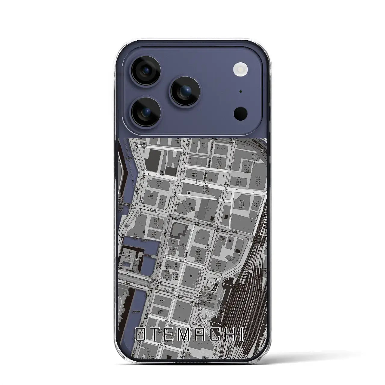 【大手町（東京都）】地図柄iPhoneケース（クリアタイプ）