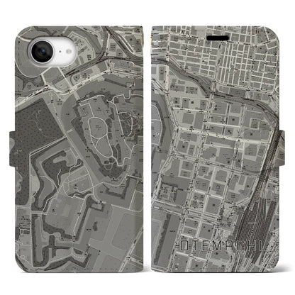 【大手町（東京都）】地図柄iPhoneケース（手帳タイプ）