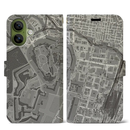 【大手町（東京都）】地図柄iPhoneケース（手帳タイプ）