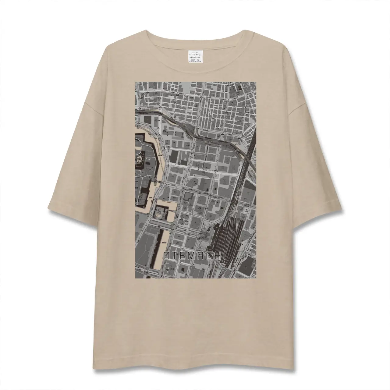 【大手町（東京都）】地図柄ビッグシルエットTシャツ