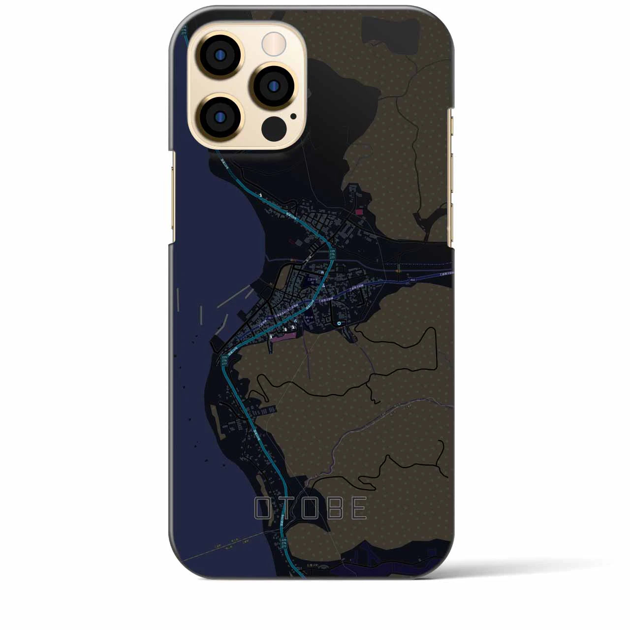 【乙部（北海道）】地図柄iPhoneケース（バックカバータイプ）