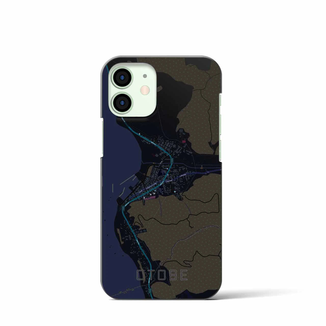 【乙部（北海道）】地図柄iPhoneケース（バックカバータイプ）