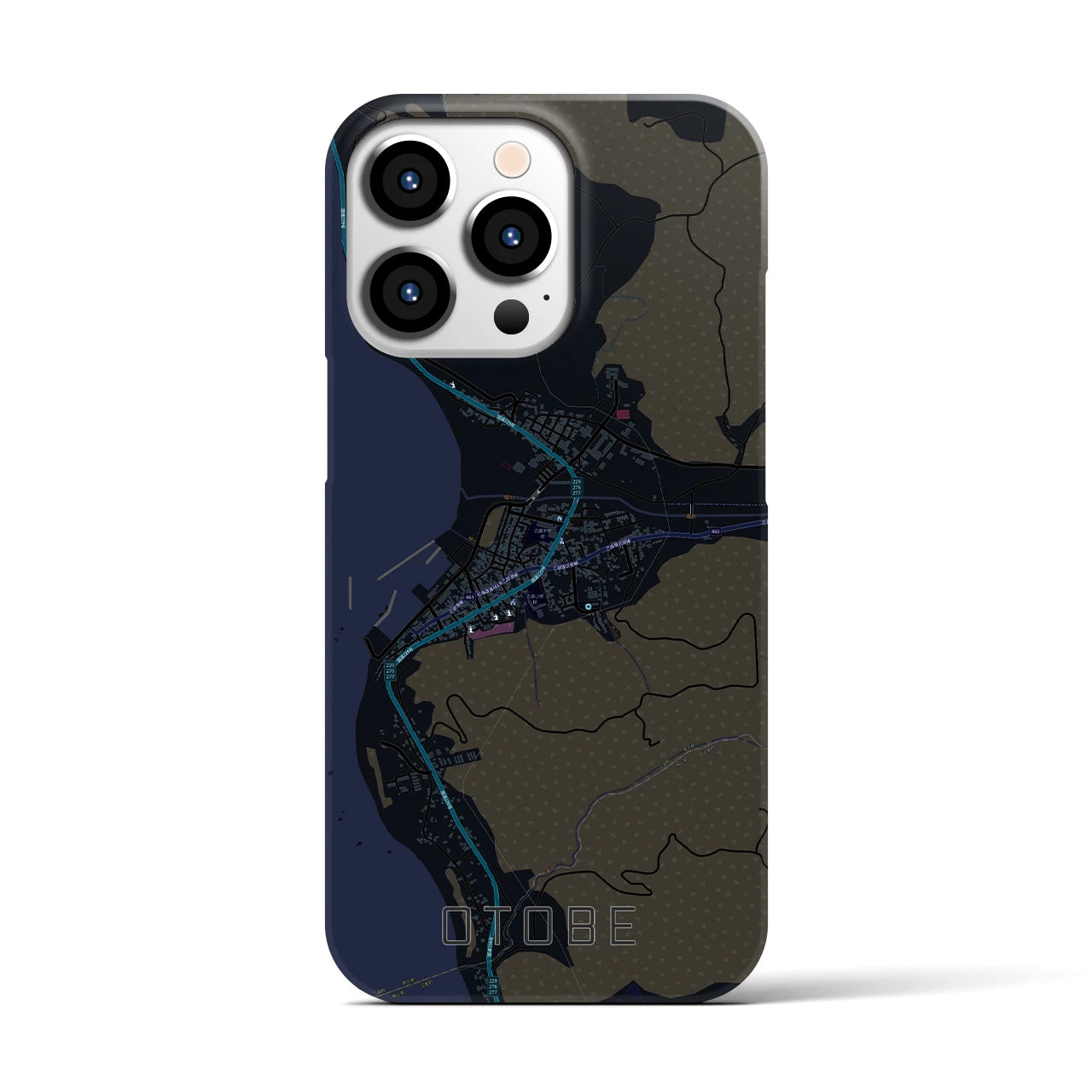 【乙部（北海道）】地図柄iPhoneケース（バックカバータイプ）