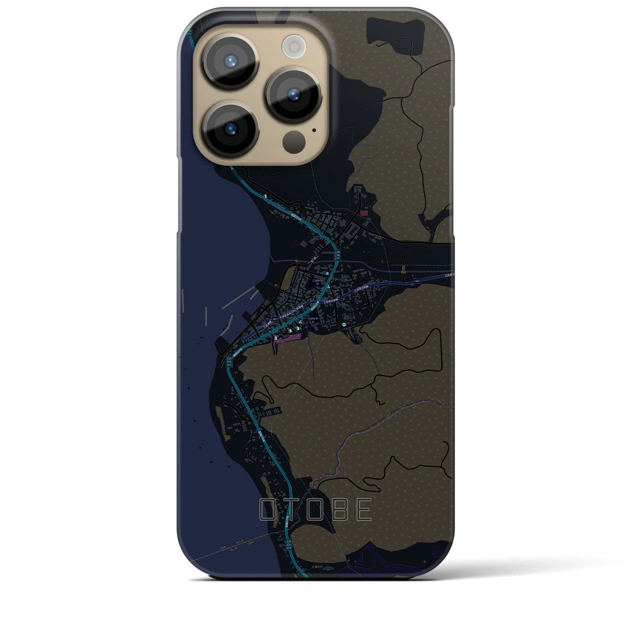 【乙部（北海道）】地図柄iPhoneケース（バックカバータイプ）