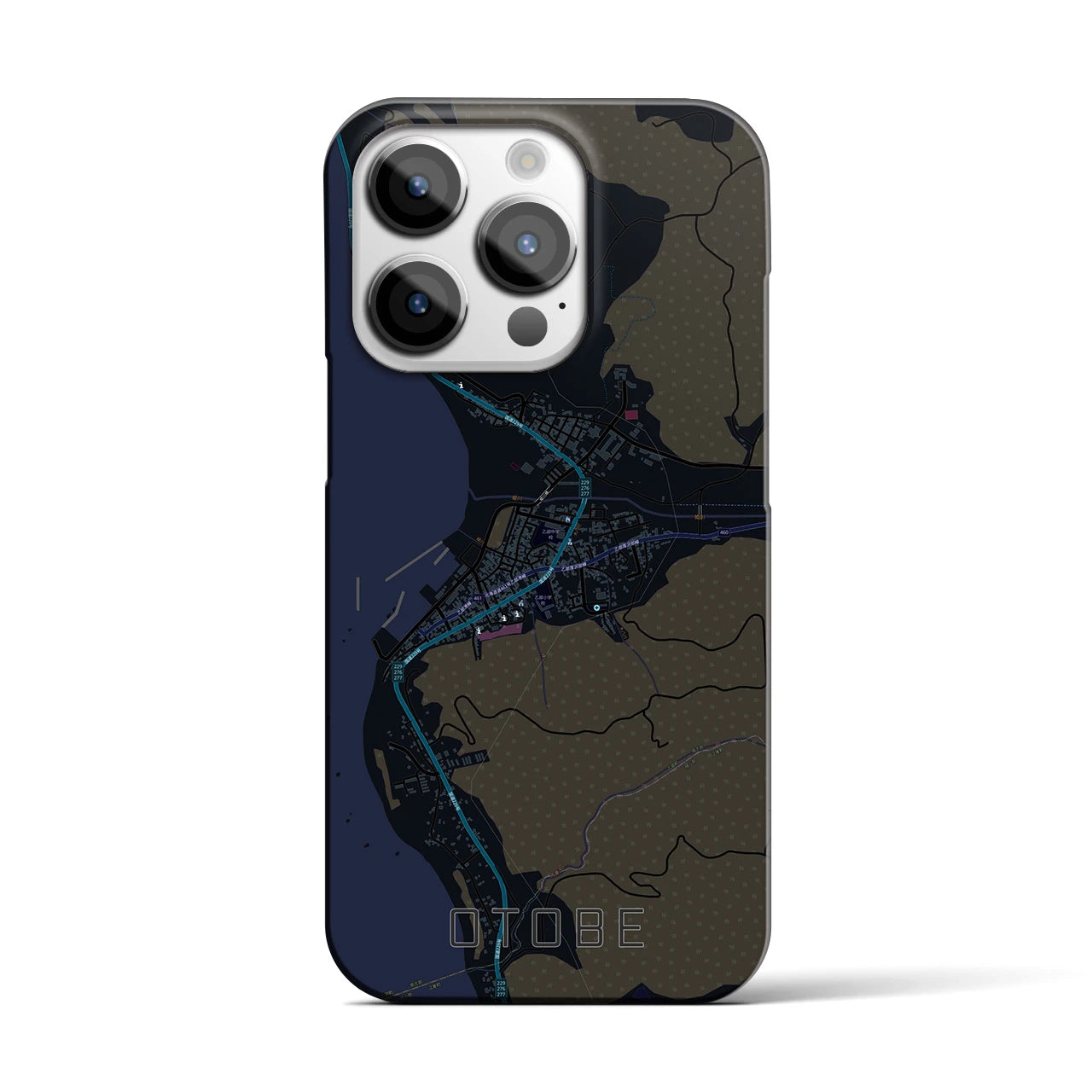 【乙部（北海道）】地図柄iPhoneケース（バックカバータイプ）