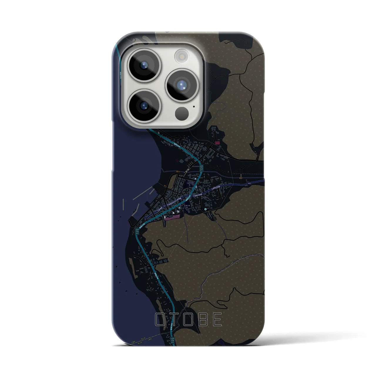 【乙部（北海道）】地図柄iPhoneケース（バックカバータイプ）