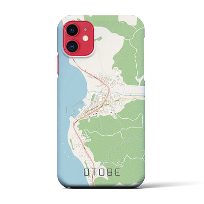 【乙部（北海道）】地図柄iPhoneケース（バックカバータイプ）