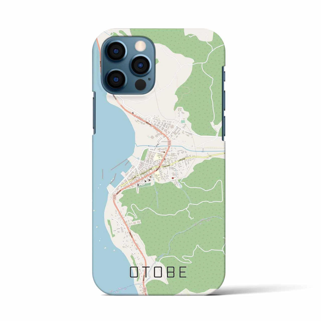 【乙部（北海道）】地図柄iPhoneケース（バックカバータイプ）