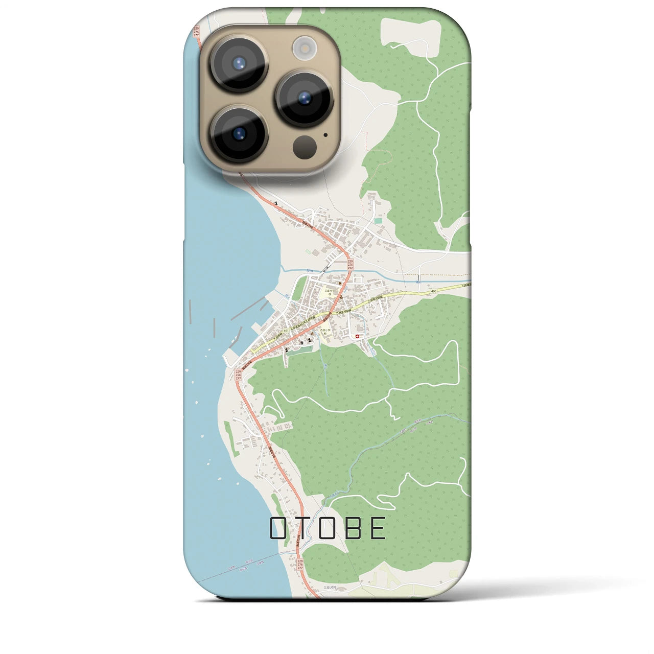 【乙部（北海道）】地図柄iPhoneケース（バックカバータイプ）