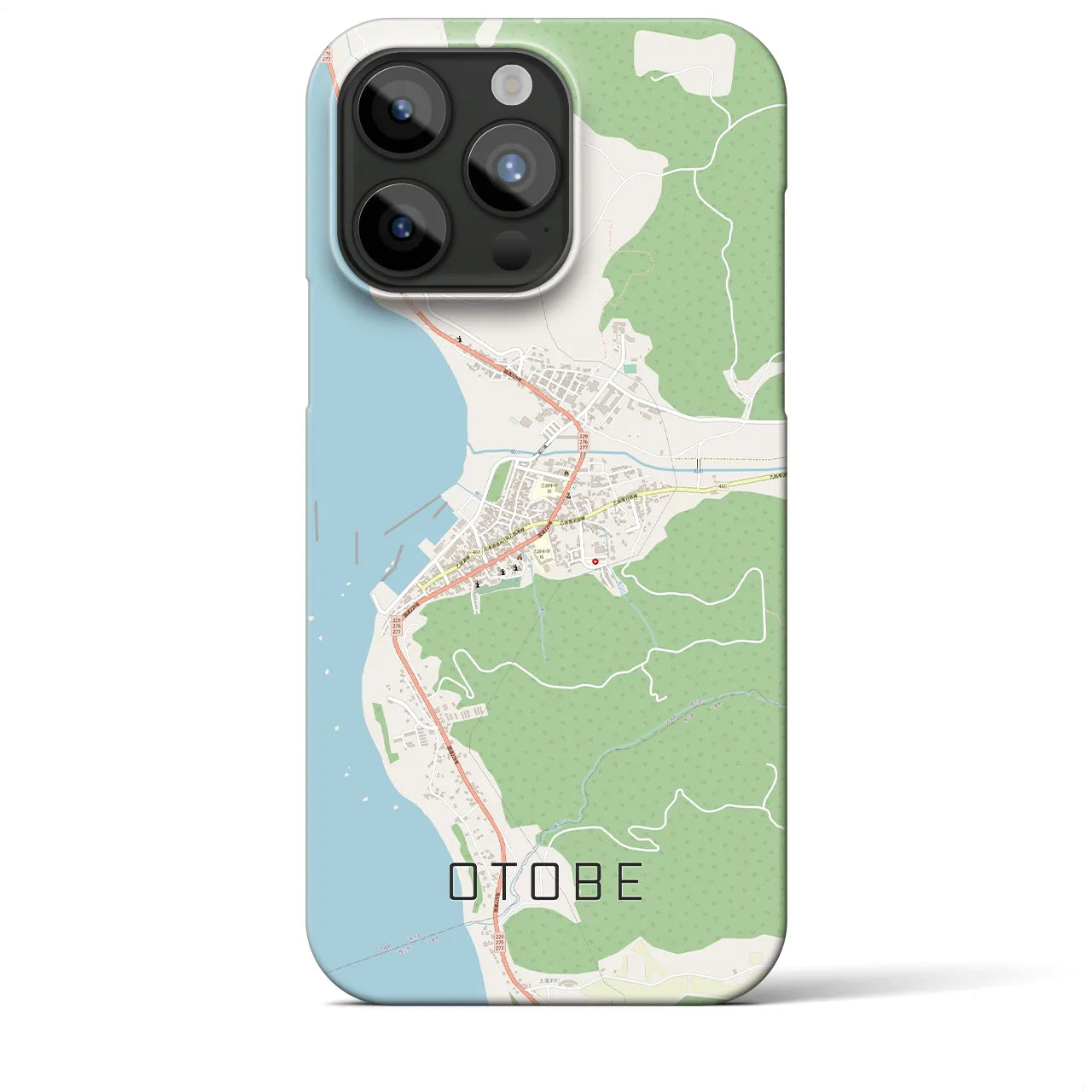 【乙部（北海道）】地図柄iPhoneケース（バックカバータイプ）