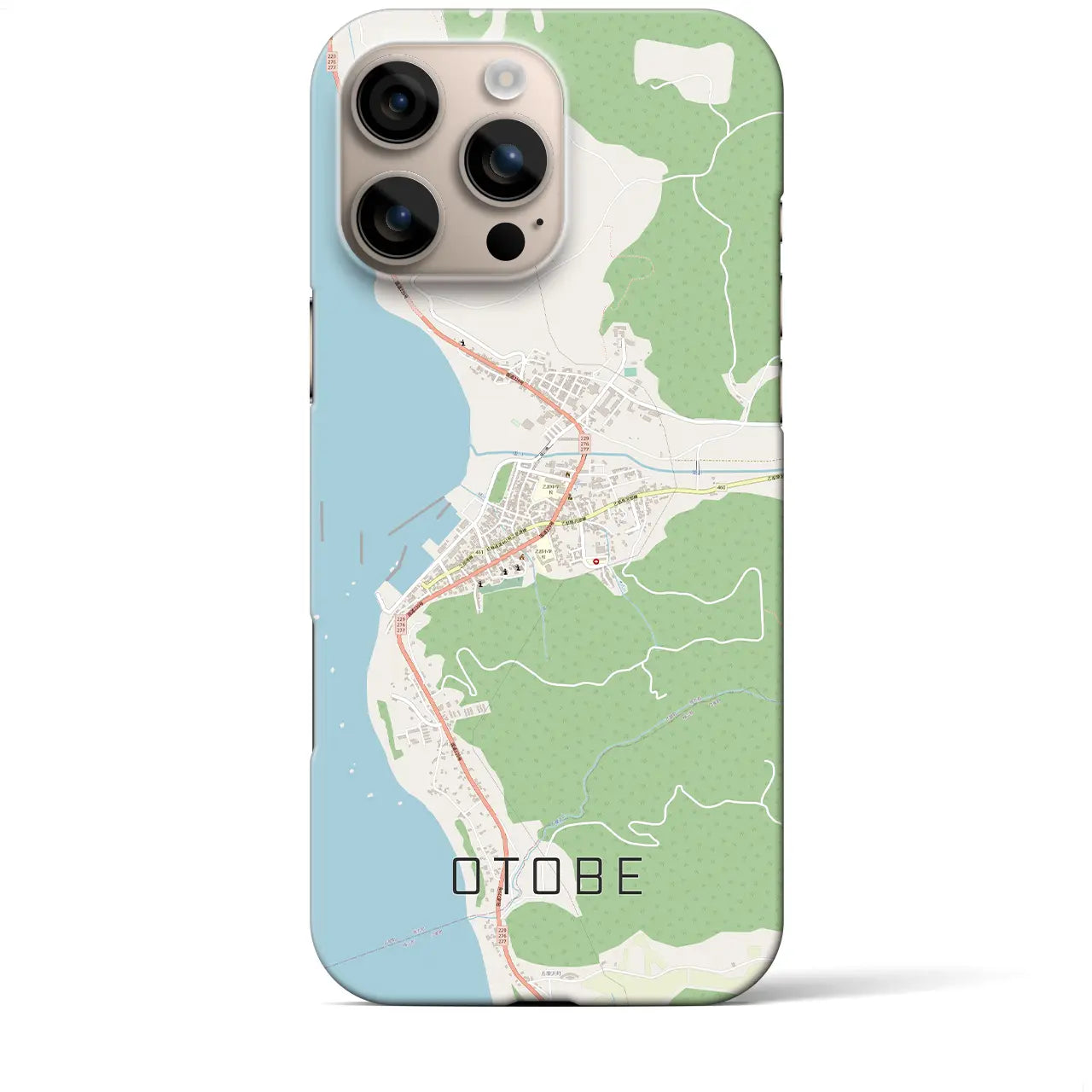 【乙部（北海道）】地図柄iPhoneケース（バックカバータイプ）