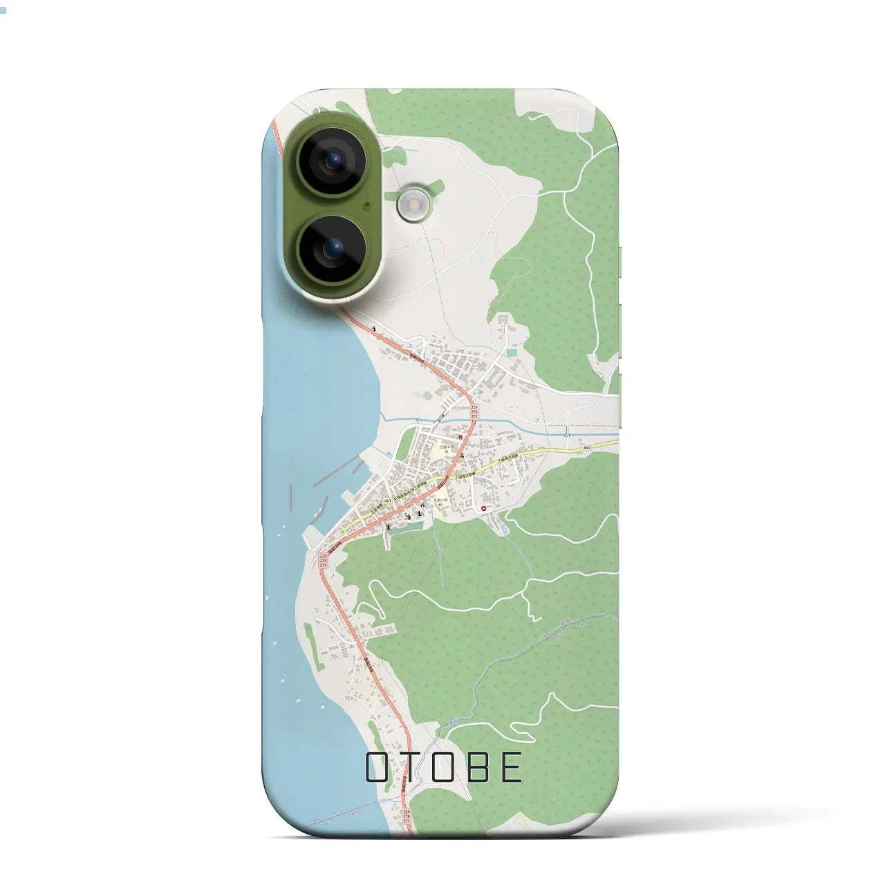 【乙部（北海道）】地図柄iPhoneケース（バックカバータイプ）