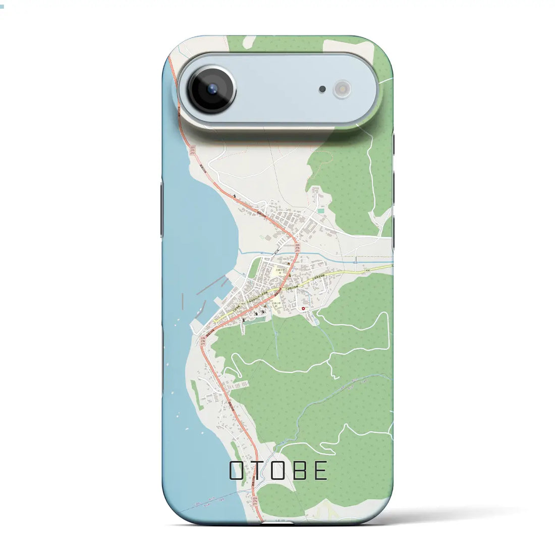 【乙部（北海道）】地図柄iPhoneケース（バックカバータイプ）ブラック・iPhone 17 Pro Max 用
