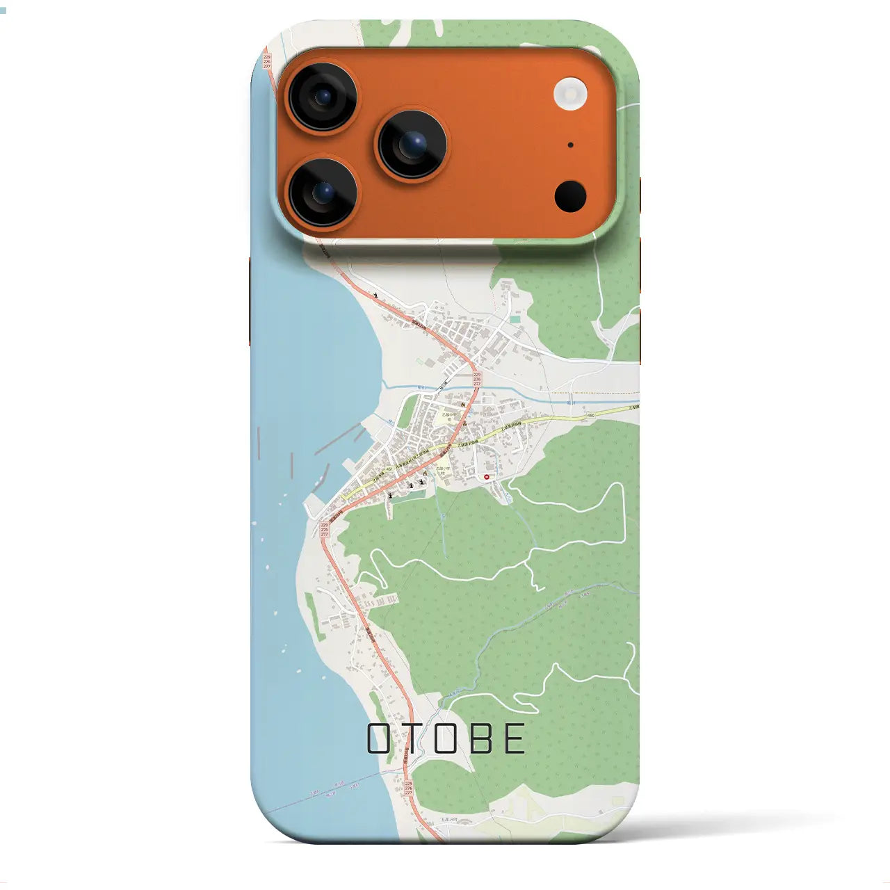 【乙部（北海道）】地図柄iPhoneケース（バックカバータイプ）