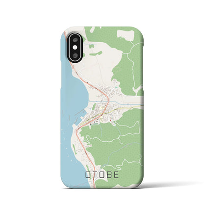 【乙部（北海道）】地図柄iPhoneケース（バックカバータイプ）