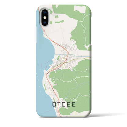 【乙部（北海道）】地図柄iPhoneケース（バックカバータイプ）