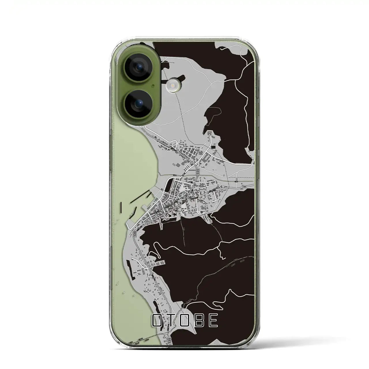 【乙部（北海道）】地図柄iPhoneケース（クリアタイプ）