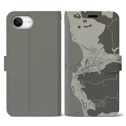 【乙部（北海道）】地図柄iPhoneケース（手帳タイプ）