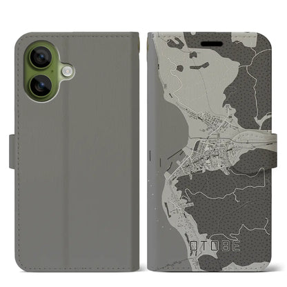 【乙部（北海道）】地図柄iPhoneケース（手帳タイプ）