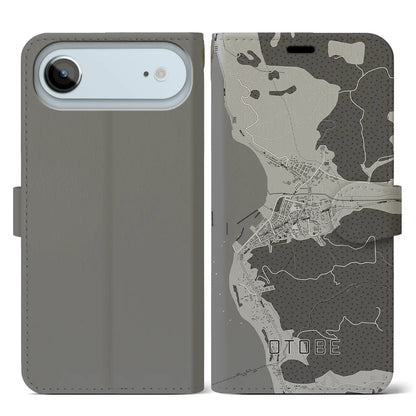 【乙部（北海道）】地図柄iPhoneケース（手帳タイプ）