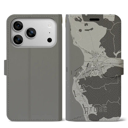 【乙部（北海道）】地図柄iPhoneケース（手帳タイプ）