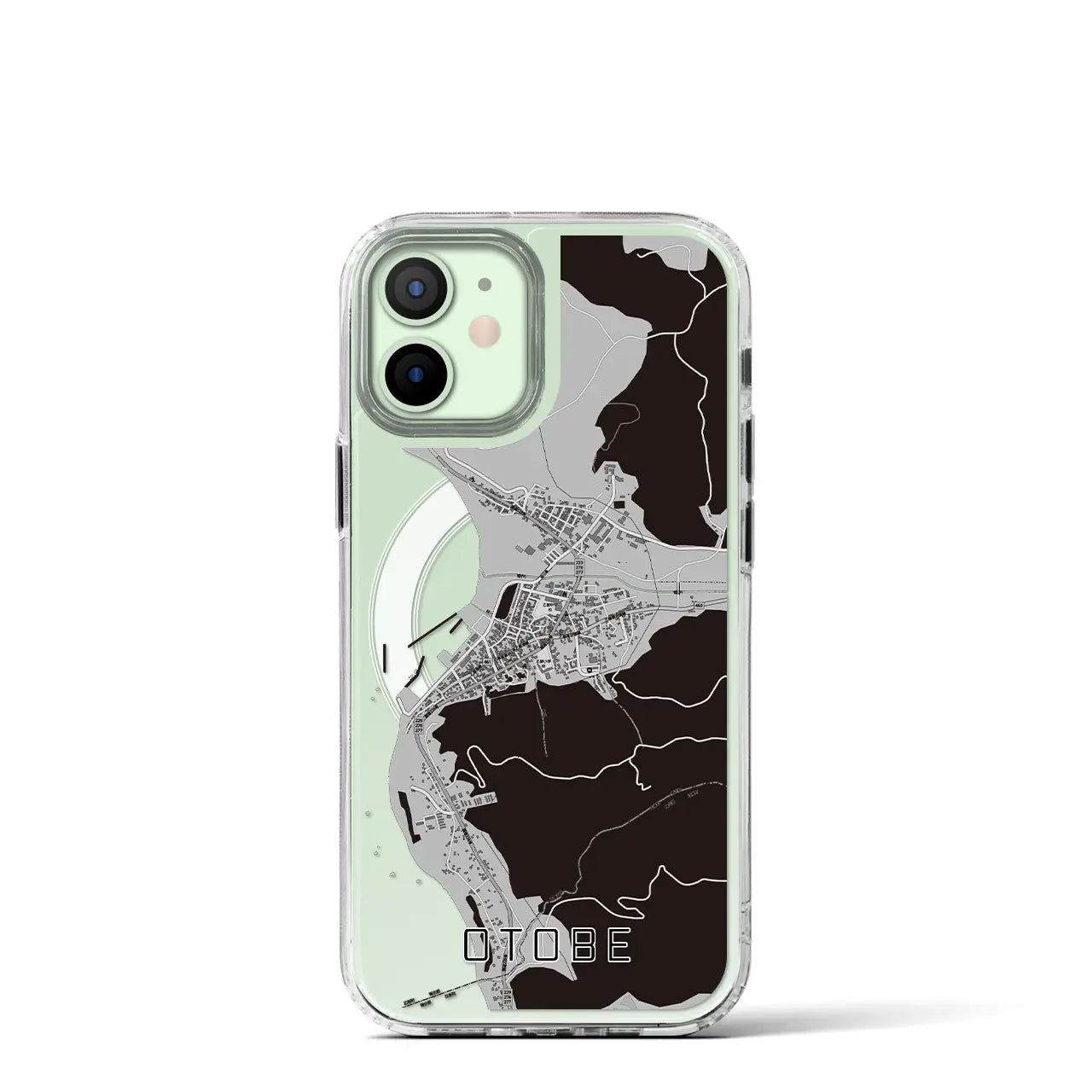 【乙部（北海道）】地図柄iPhoneケース（MagSafeタイプ）