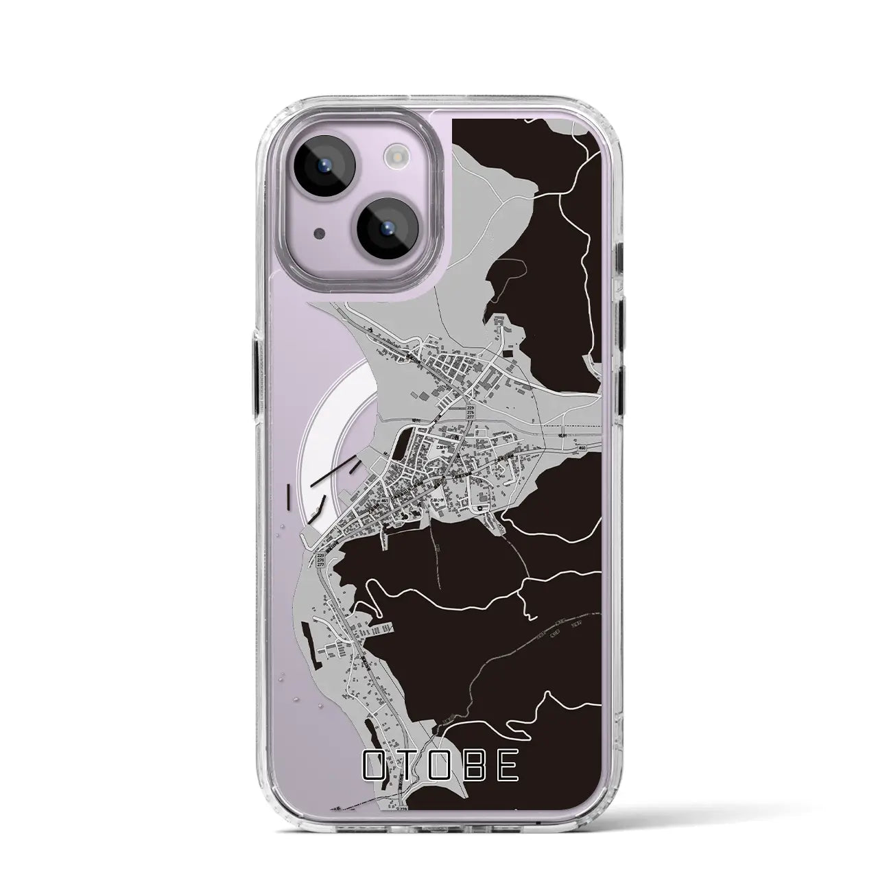 【乙部（北海道）】地図柄iPhoneケース（MagSafeタイプ）