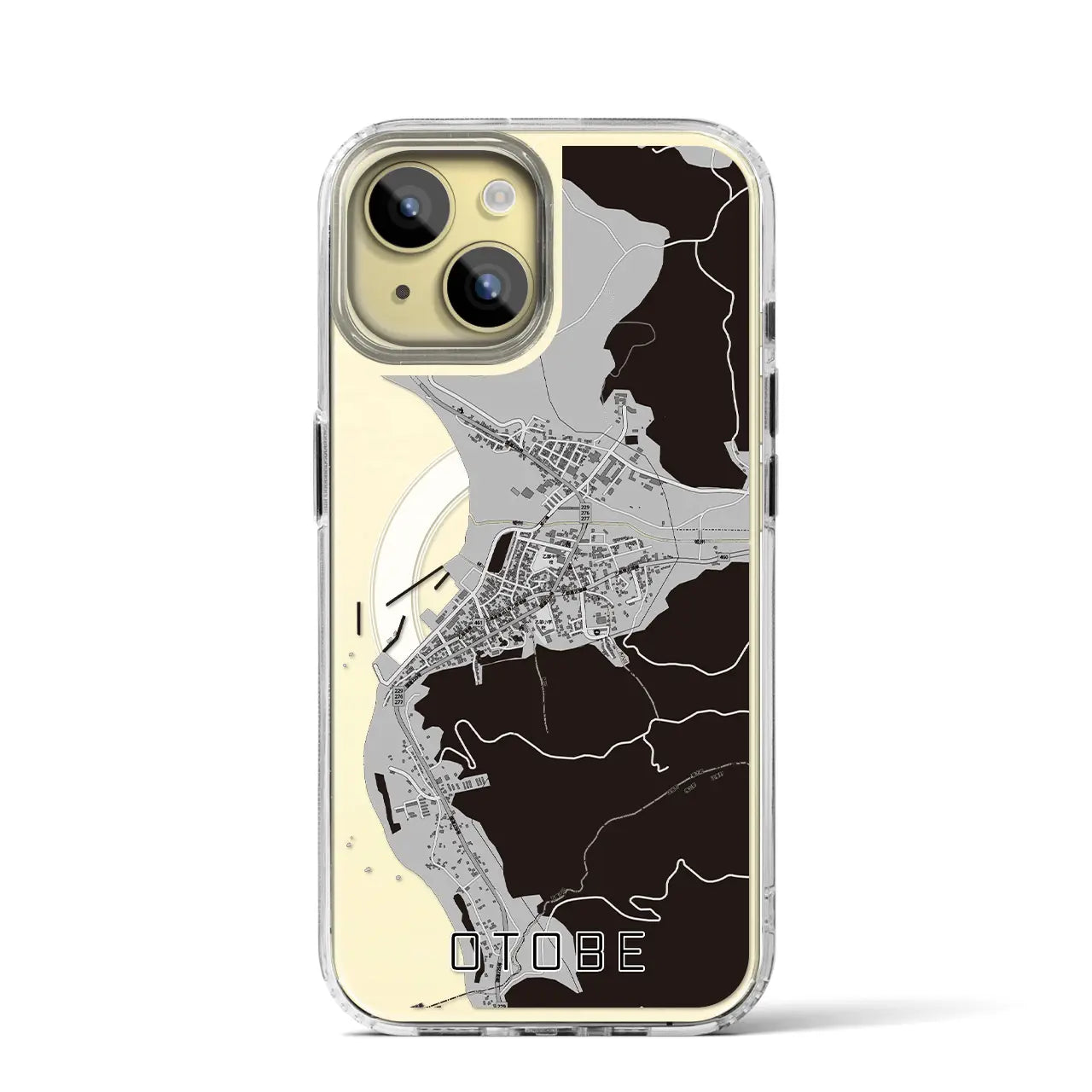 【乙部（北海道）】地図柄iPhoneケース（MagSafeタイプ）