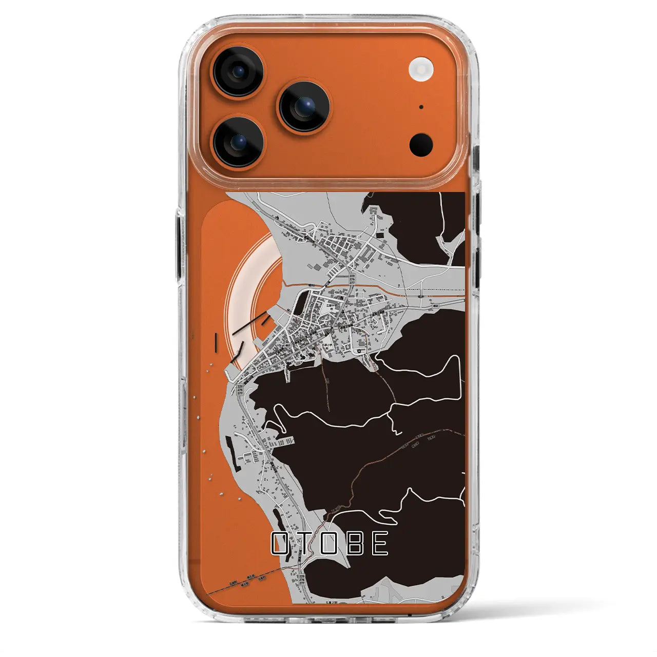 【乙部（北海道）】地図柄iPhoneケース（MagSafeタイプ）