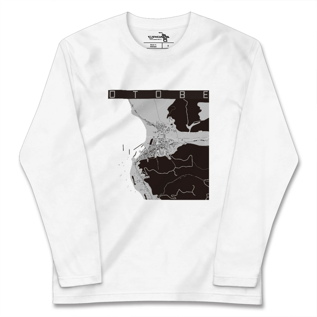 【乙部(北海道)】地図柄ロングスリーブTシャツ