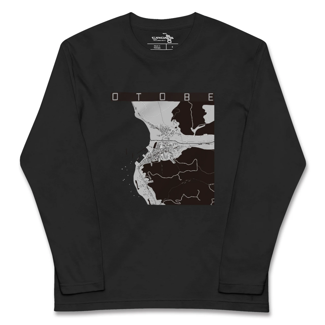 【乙部(北海道)】地図柄ロングスリーブTシャツ