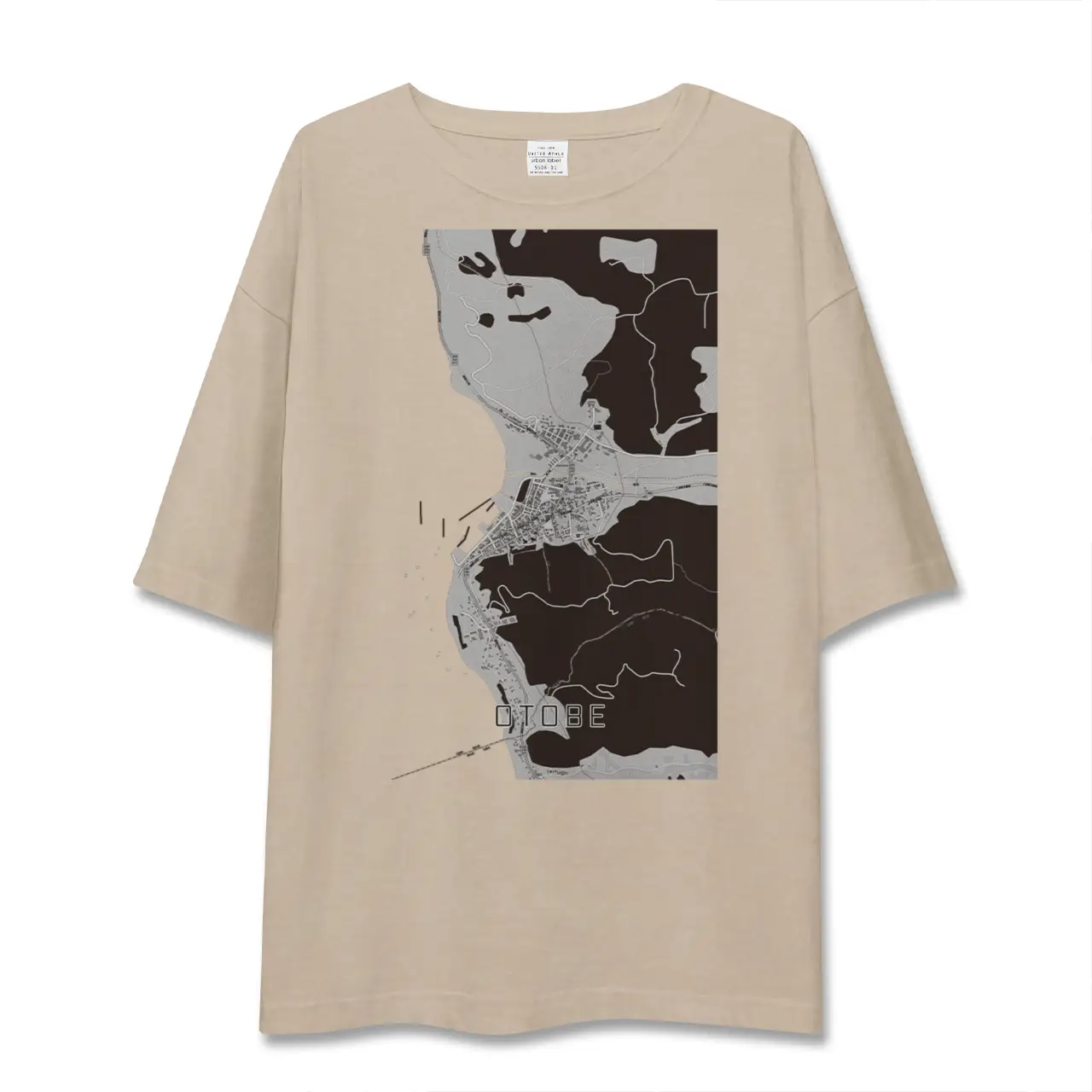【乙部（北海道）】地図柄ビッグシルエットTシャツ