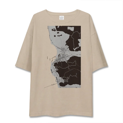 【乙部（北海道）】地図柄ビッグシルエットTシャツ