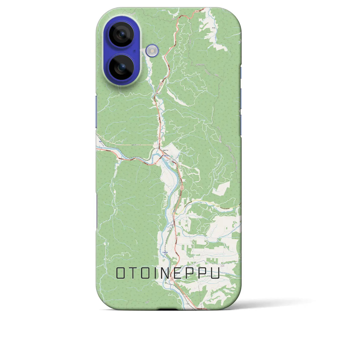 【音威子府(北海道)】地図柄iPhoneケース(バックカバータイプ)ナチュラル・iPhone 16 Pro Max 用