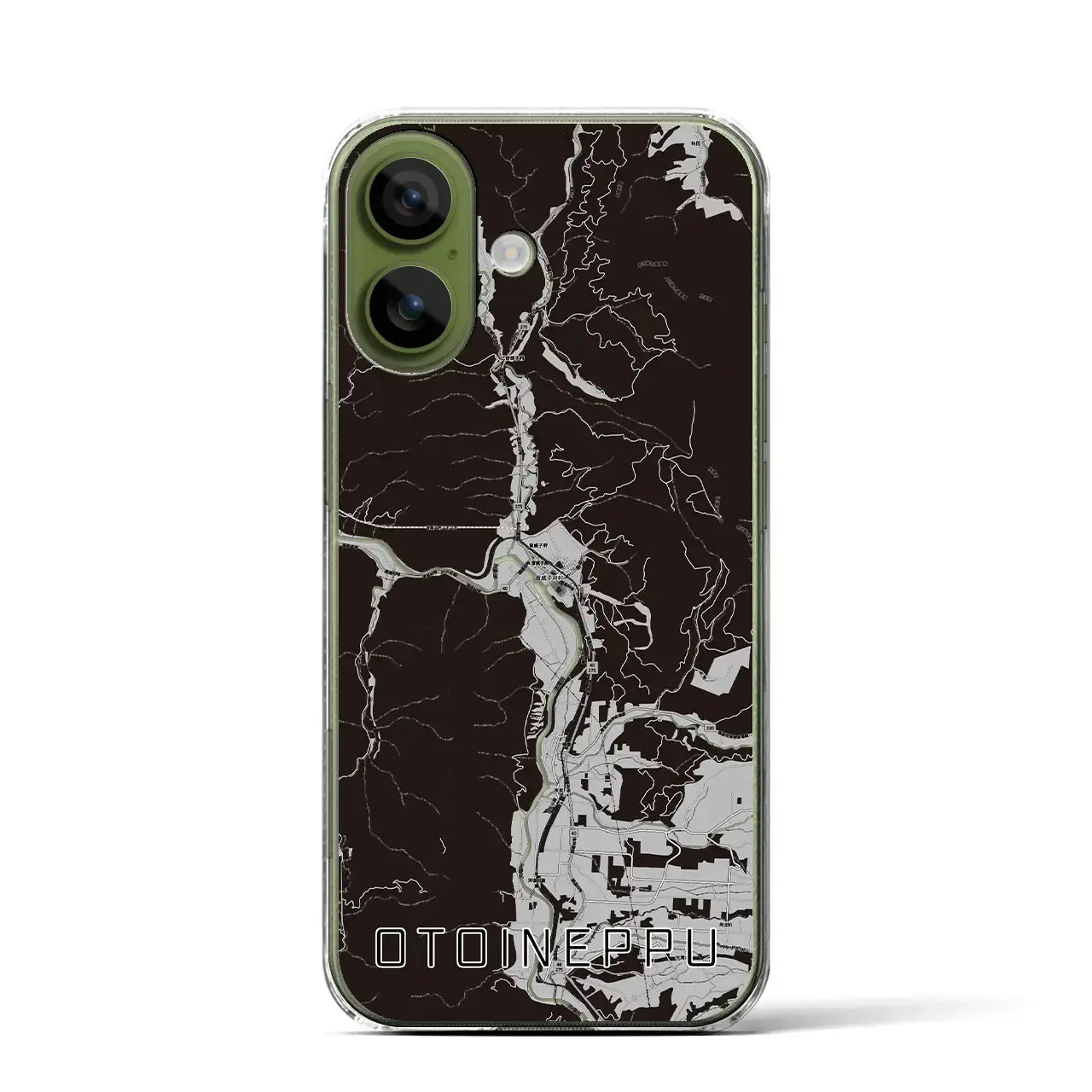 【音威子府（北海道）】地図柄iPhoneケース（クリアタイプ）