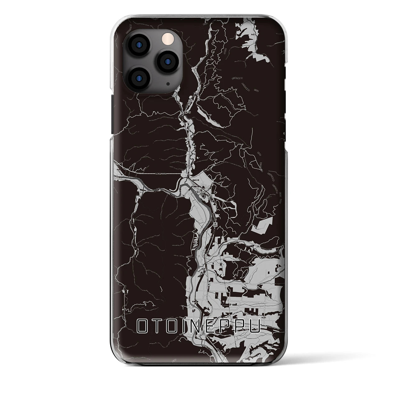 【音威子府（北海道）】地図柄iPhoneケース（クリアタイプ）