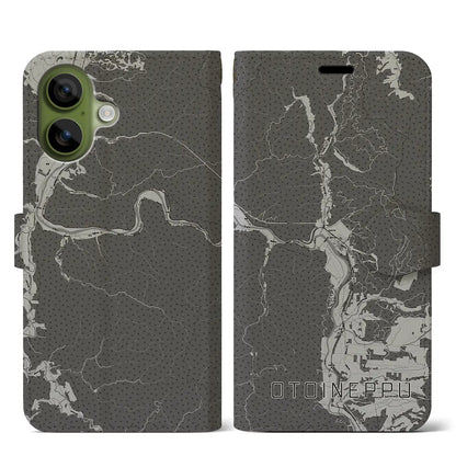 【音威子府（北海道）】地図柄iPhoneケース（手帳タイプ）