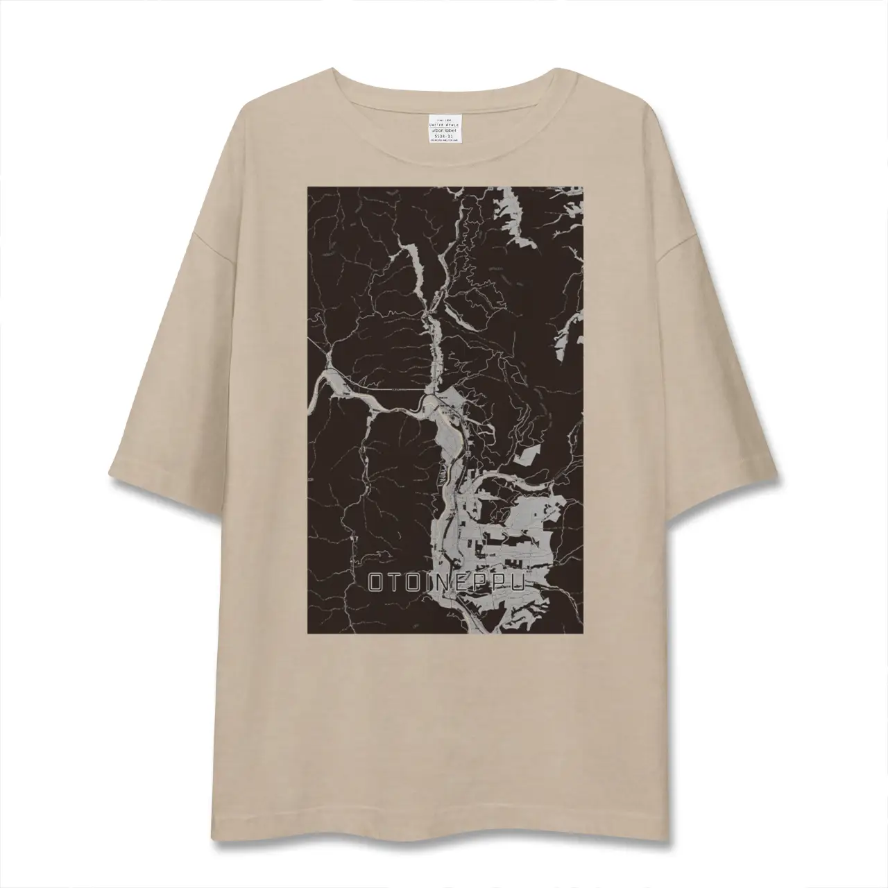 【音威子府（北海道）】地図柄ビッグシルエットTシャツ