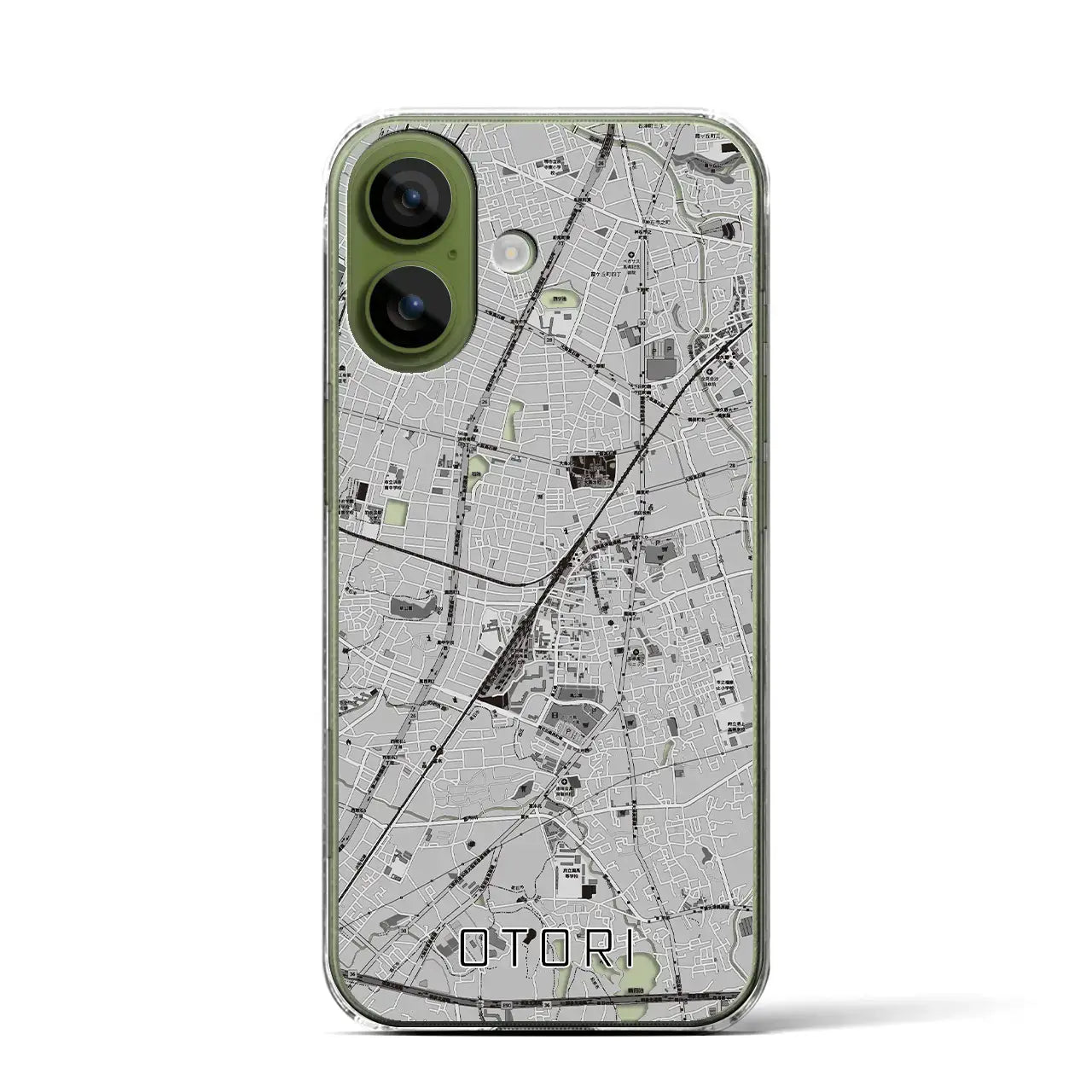 【鳳（大阪府）】地図柄iPhoneケース（クリアタイプ）