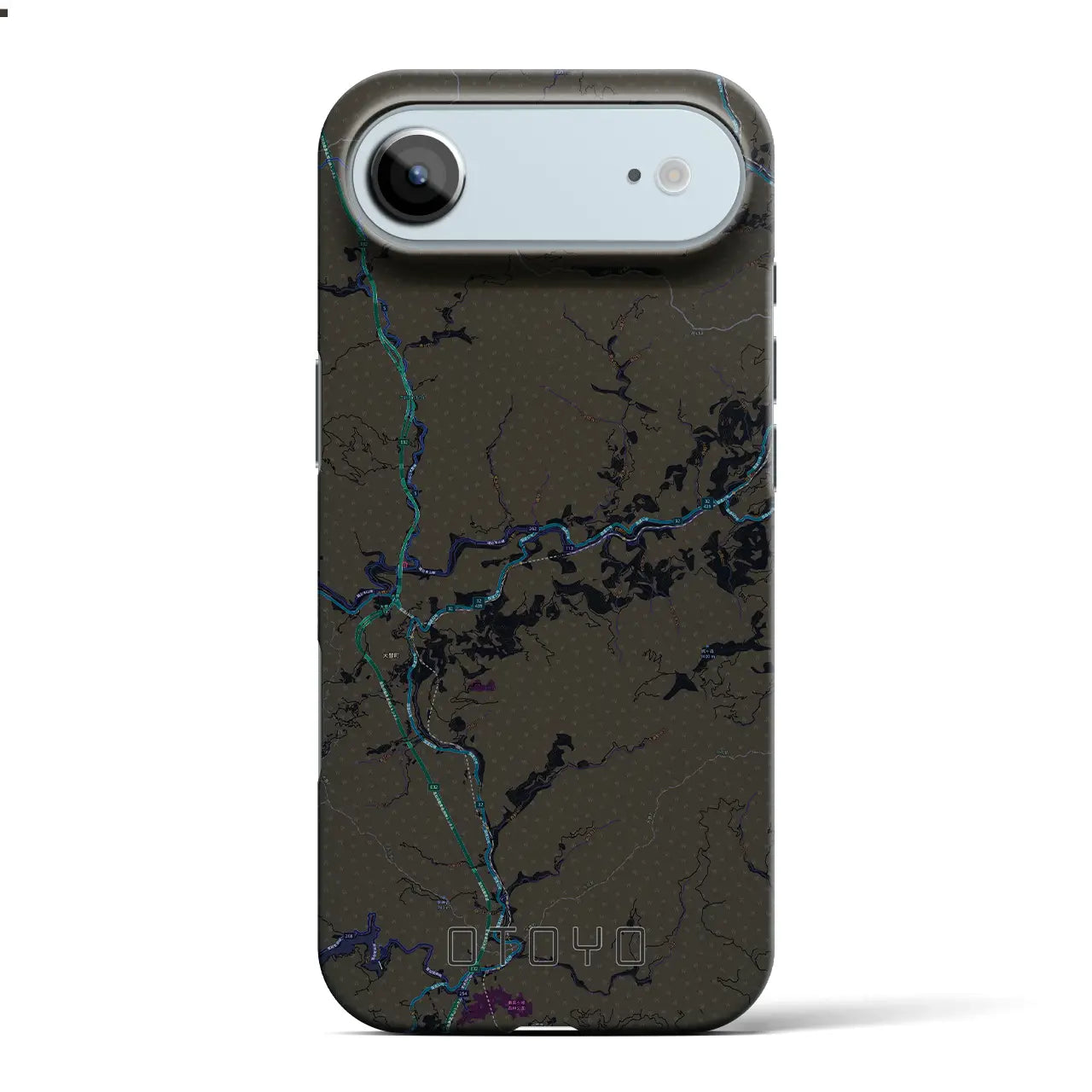 【大豊（高知県）】地図柄iPhoneケース（バックカバータイプ）