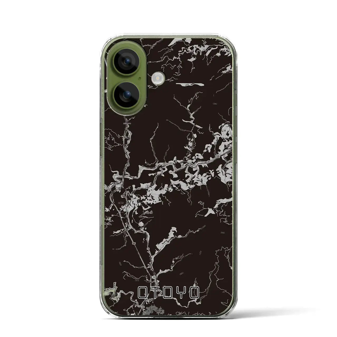 【大豊(高知県)】地図柄iPhoneケース(クリアタイプ)モノトーン・iPhone 17 Pro Max 用