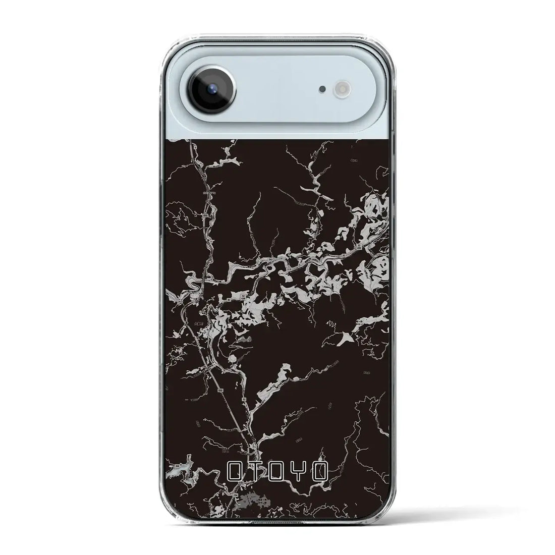 【大豊（高知県）】地図柄iPhoneケース（クリアタイプ）モノトーン・iPhone 17 Pro Max 用