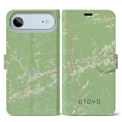 【大豊（高知県）】地図柄iPhoneケース（手帳タイプ）