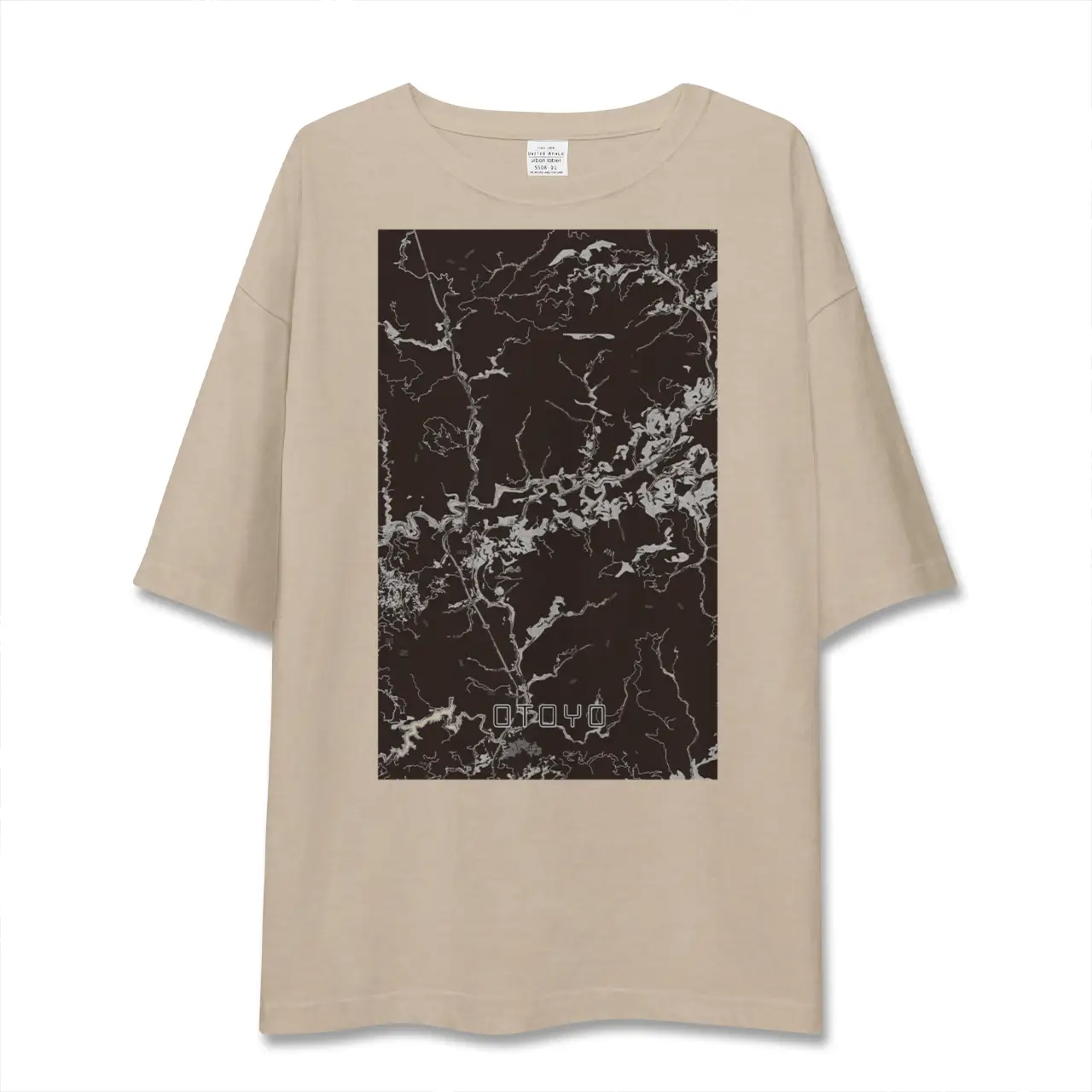 【大豊（高知県）】地図柄ビッグシルエットTシャツ