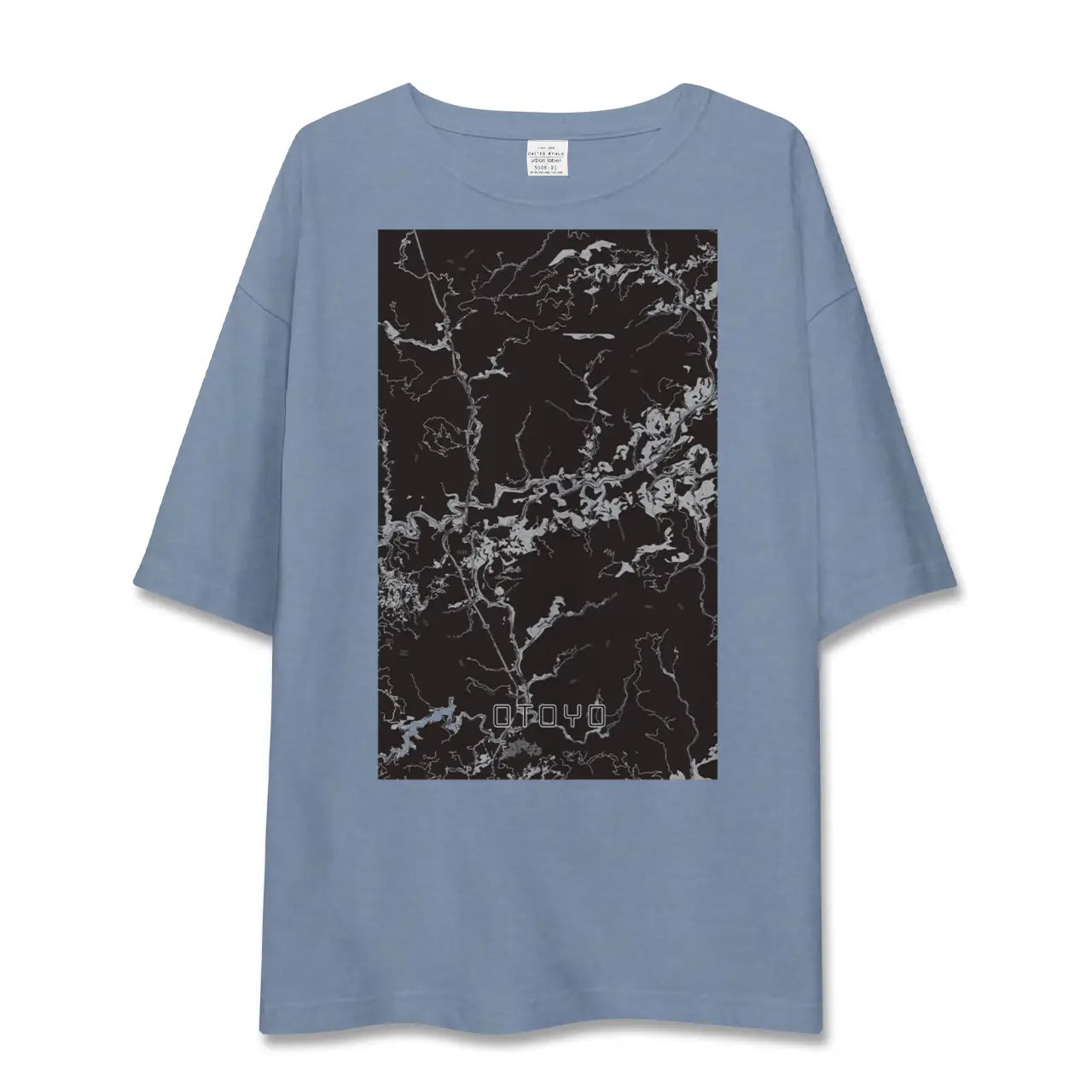 【大豊（高知県）】地図柄ビッグシルエットTシャツ