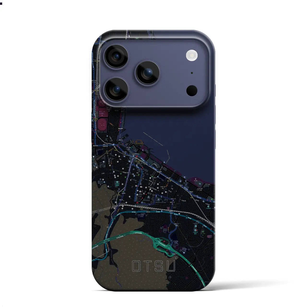 【大津（滋賀県）】地図柄iPhoneケース（バックカバータイプ）