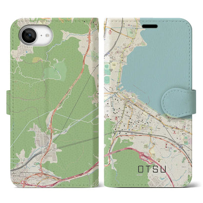 【大津（滋賀県）】地図柄iPhoneケース（手帳タイプ）