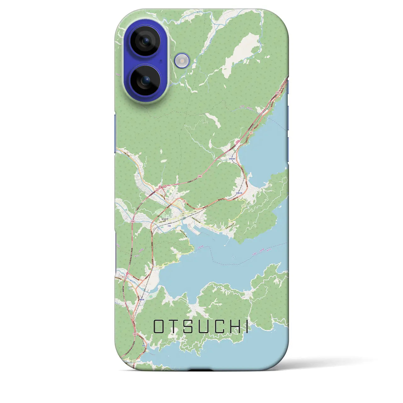 【大槌（岩手県）】地図柄iPhoneケース（バックカバータイプ）ナチュラル・iPhone 16 Pro Max 用